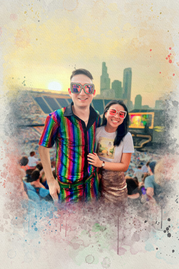 Watercolor Love Frame - Image 2